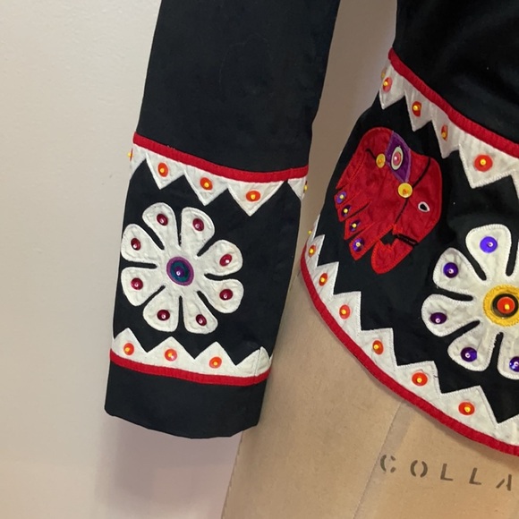 Moschino Cheap Chic Black Cotton Embroidered Blazer - Picture 5 of 17